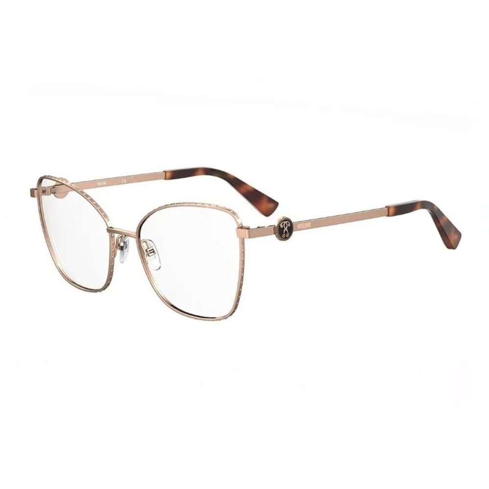 NEW MOSCHINO EYEGLASSES GOLD BUTTERFLY WOMEN EYEWEAR MOSCHINO